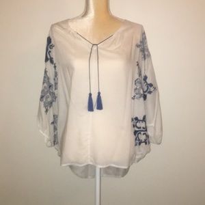 Boho Embroidered Top